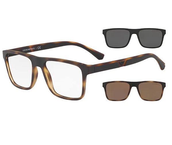 Óculos Clip-On Emporio Armani - EA4115 5802/1W 54
