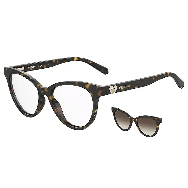 Óculos Clip-On Feminino Love Moschino - MOL051/CS 086HA 52