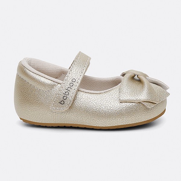 Sapatilha Laço Dourada