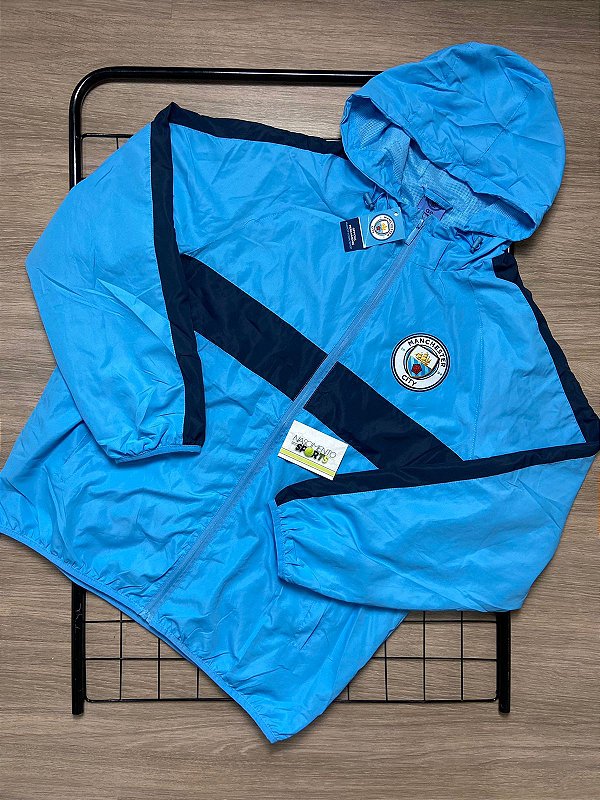 Jaqueta Corta Vento Manchester City - Tamanho P,M,G,GG e GGG