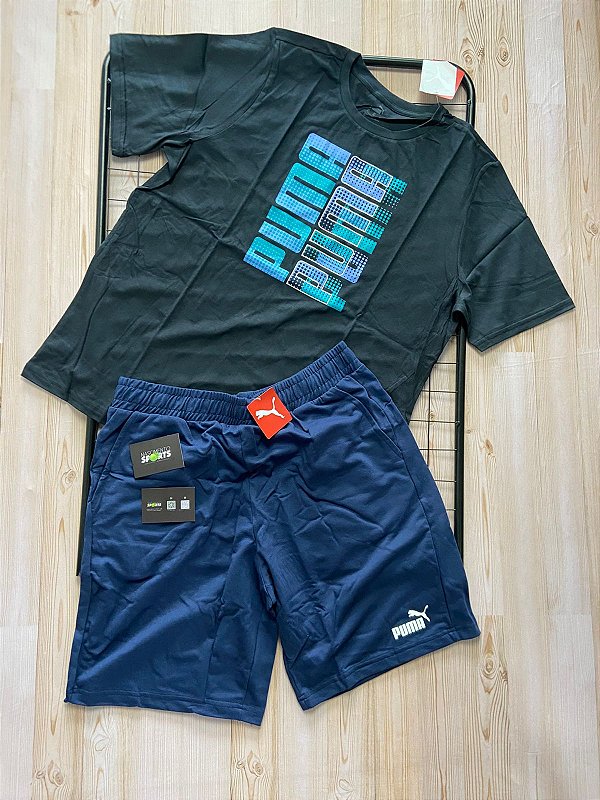 Kit Puma ( Camiseta + Bermuda ) - Tamanho GG