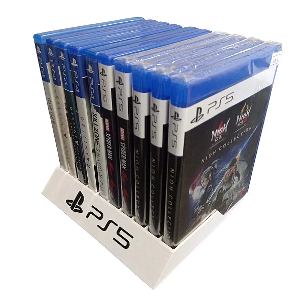 Suporte Organizador para Jogos de PS5 Branco