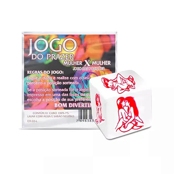 Dado Erótico Posições Mulher X Mulher Jogo Do Prazer - Diversão Ao Cubo