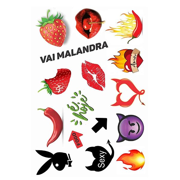Tatuagem Adesiva Temporária 10 x 15 - Ponto Sex SKU01