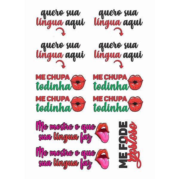 Tatuagem Adesiva Temporária 10 x 15 - Ponto Sex SKU07