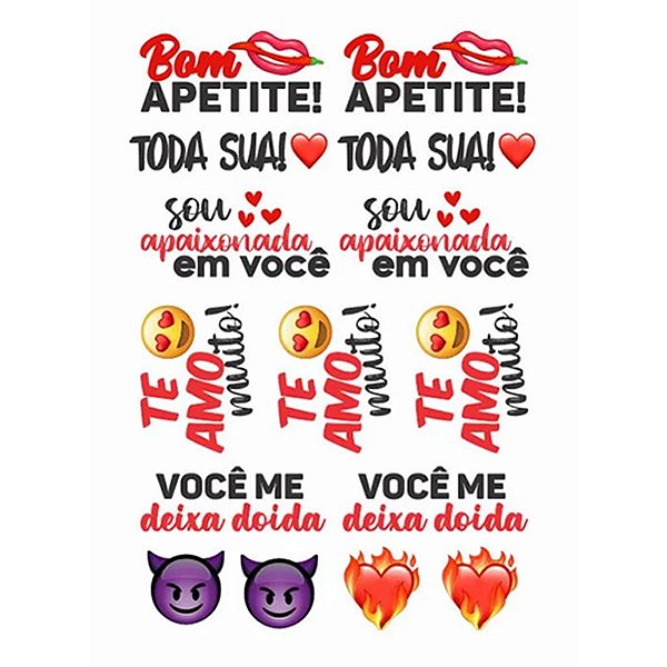 Tatuagem Adesiva Temporária 10 x 15 - Ponto Sex SKU09