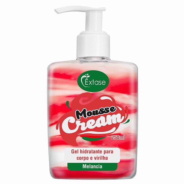 Gel Hidratante Beijável Mousse Cream Melancia 250ml - Êxtase