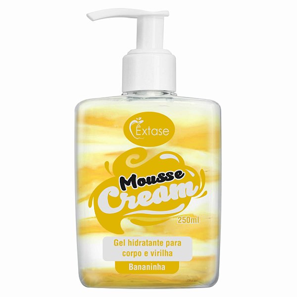 Gel Hidratante Beijável Mousse Cream Bananinha 250ml - Êxtase