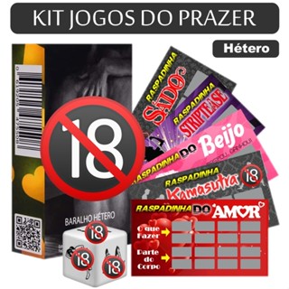 KIT Jogos do Prazer - Dado + Baralho + Raspadinhas