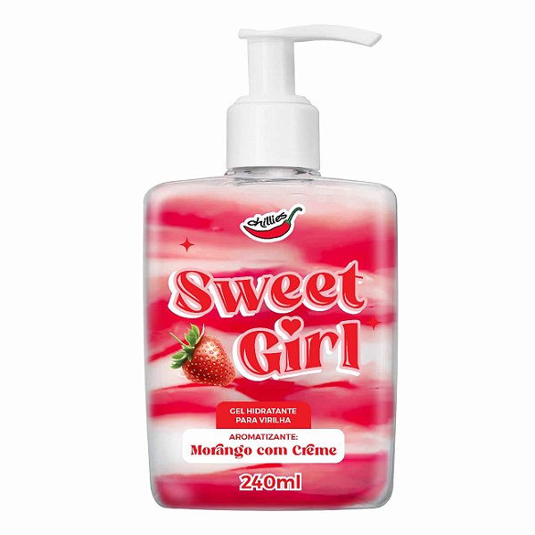 Gel Hidratante Beijável Sweet Girl Morango 240g - Chillies