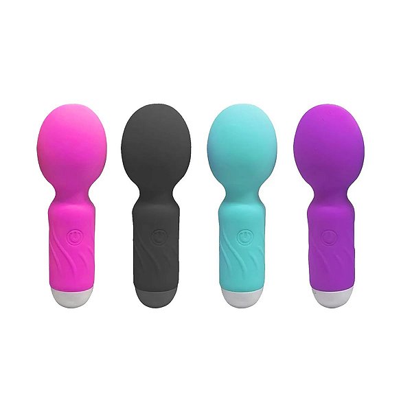 Vibrador Varinha Mágica Mini Hero Recarregável Com 10 Modos De Vibração