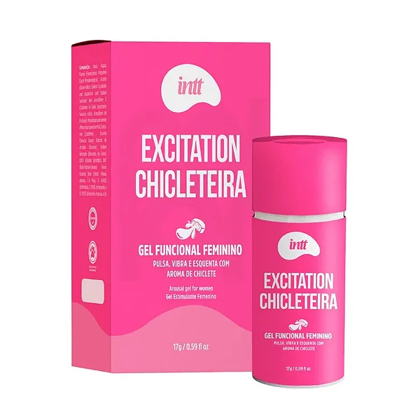 Gel Excitante Feminino Excitation Chicleteira 17ml Linha Collors Intt