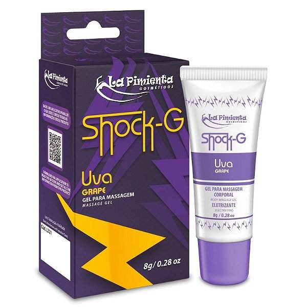 Shock G Vibrador Líquido Excitante 8g Sabor Uva - La Pimienta