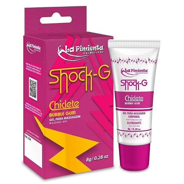 Shock G Vibrador Líquido Excitante 8g Sabor Chiclete - La Pimienta