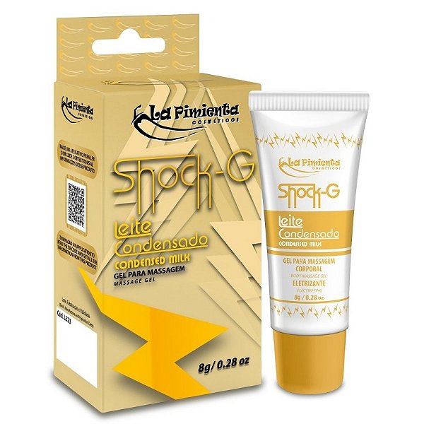 Shock G Vibrador Líquido Excitante 8g Sabor Leite Condensado - La Pimienta