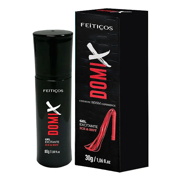 Domix Gel Excitante de Adestramento Ice & Hot Linha BDSM Premium 30g Feitiços Aromáticos