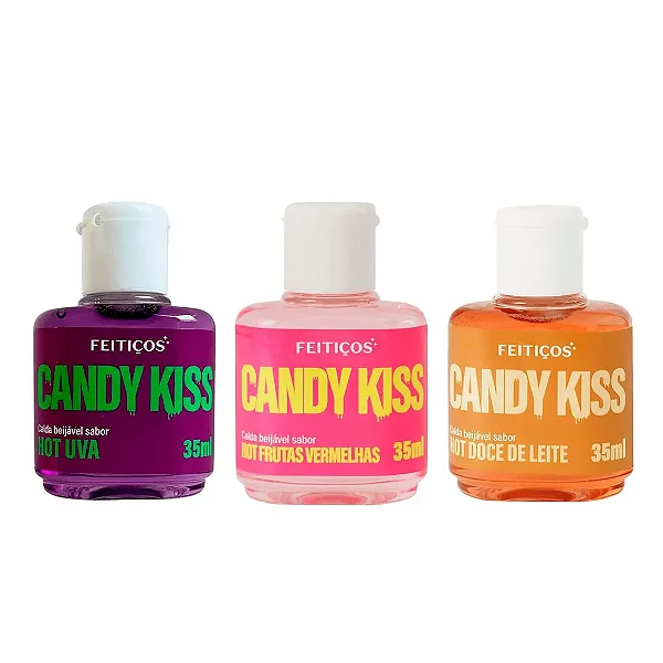 Candy Kiss Hot Calda Beijável com Efeito Quente 35ml Feitiços Aromáticos