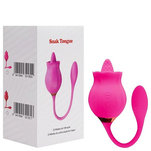 Vibrador Pulsação 12 Modos Snak Tongue Sexy Import