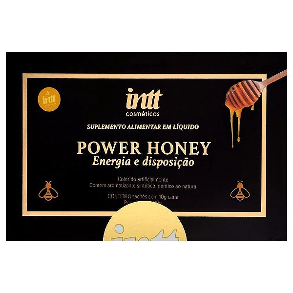 Power Honey Energia e Disposição Suplemento Alimentar Liquido Unissex com 8 Sachês 10g Intt