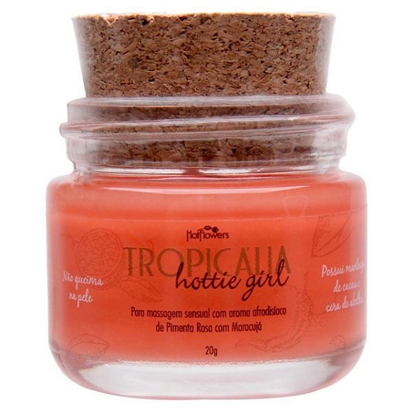 Hottie Girl Vela Creme Massagem 20g Hot Flowers