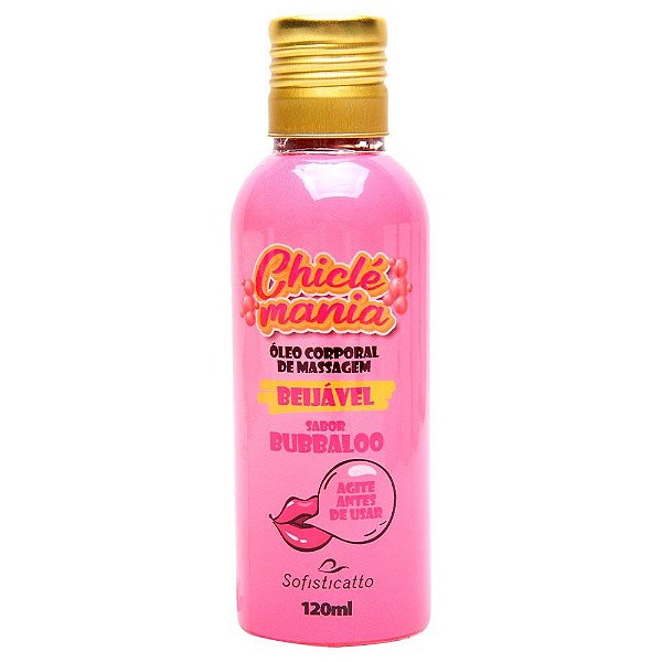 Chiclé Mania Óleo de Massagem Corporal Beijável 120ml Sofisticatto