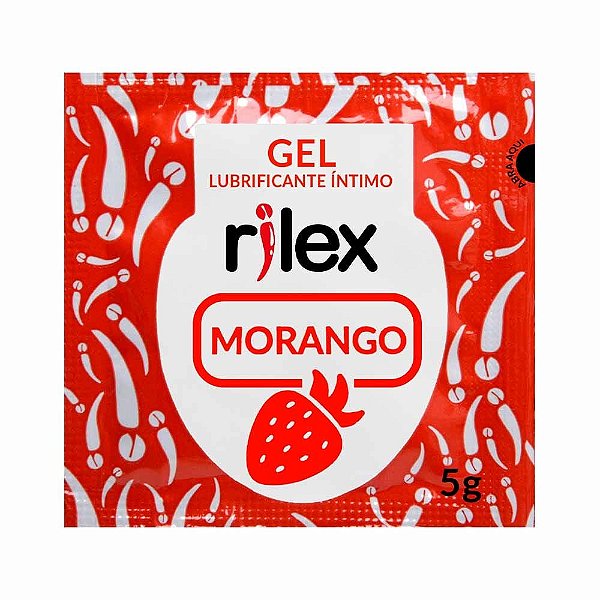Gel Lubrificante Morango Em Sachê 5g Rilex