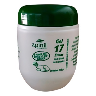 Gel 17 Ervas para Massagem com Sebo de Carneiro 200g Apinil Cosméticos