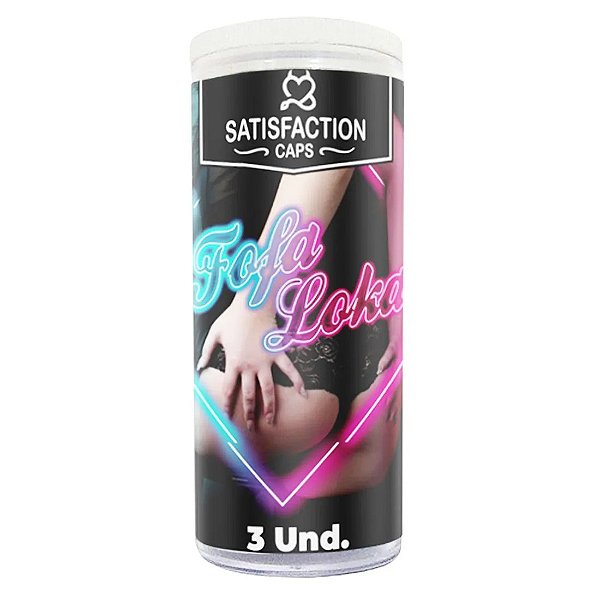 Fofa Loka Bolinha com Óleo de Massagem Corporal Excitante 3 Unidades Satisfaction Caps