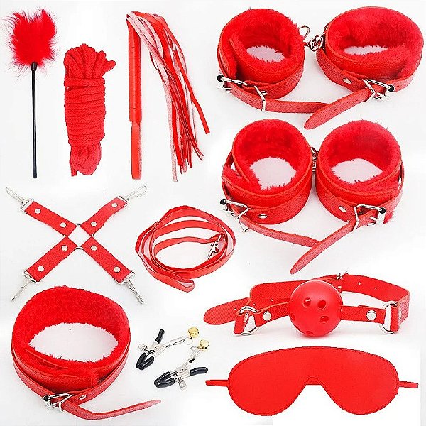 Kit Sado Erótico com 11 Produtos - Bandage - Sexy Import