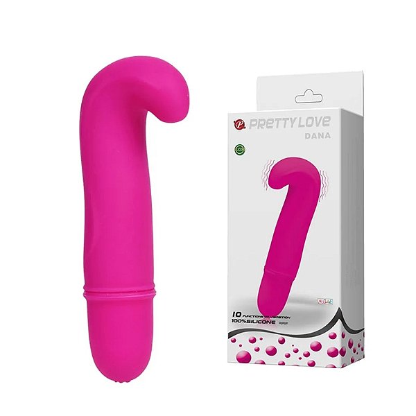 Vibrador Dana Ponto G com Contorno na Ponta 10 Velocidades Pulsação à Prova D'Água