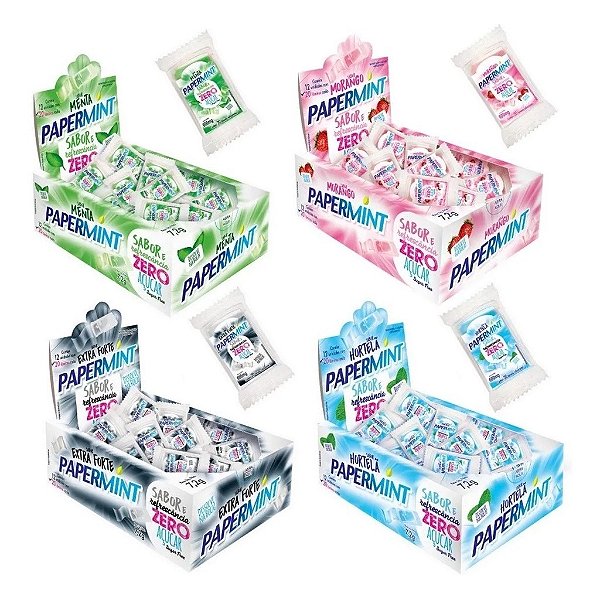 Caixa Fechada Papermint Lâminas Refrescantes Comestíveis Zero Açucar Danilla Foods