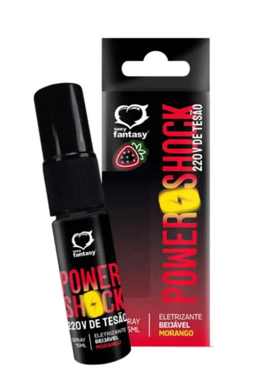 Power Shock 220v de Tesão Spray Beijável Eletrizante 15ml Sexy Fantasy