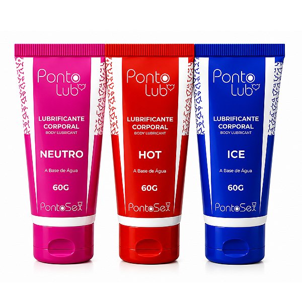 Lubrificante Íntimo Corporal Sensações Ponto Lub – HOT - ICE - NEUTRO 60g