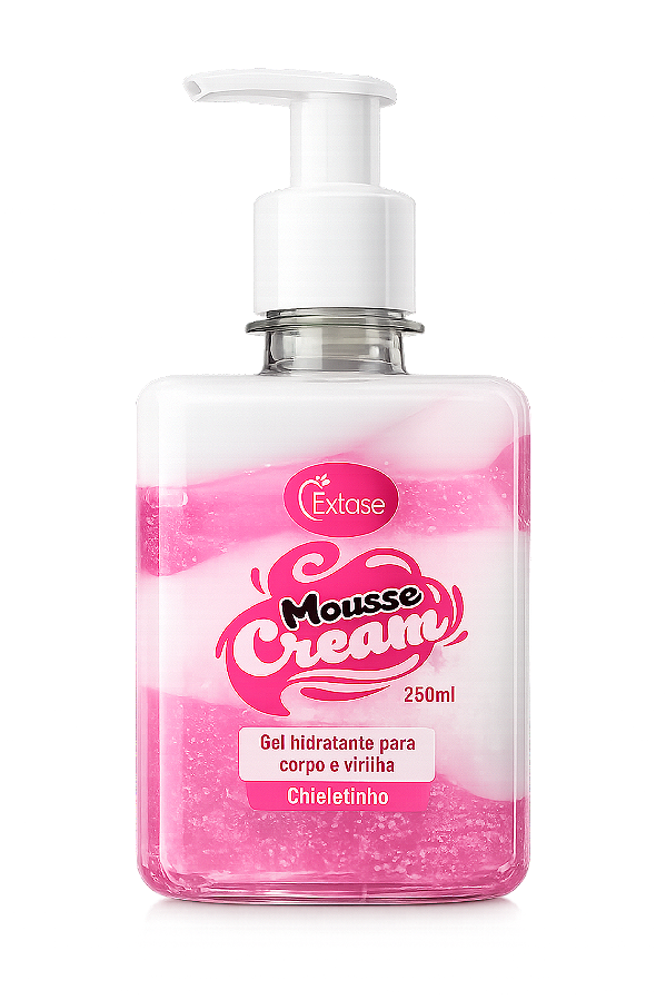 Gel Hidratante Beijável Mousse Cream Chicletinho 250ml - Êxtase