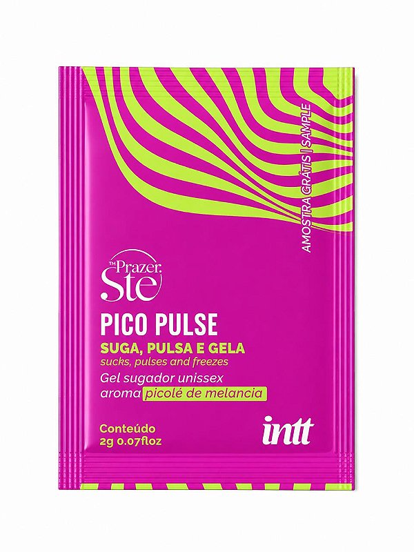 Sachê Pico Pulse Gel Sugador Unissex Suga Pulsa e Gela 2g Intt