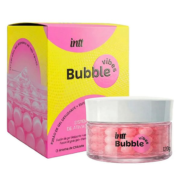 Bubble Vibes 3 em 1 Lubrificante e Excitante com Esferas e Jambu 120g INTT