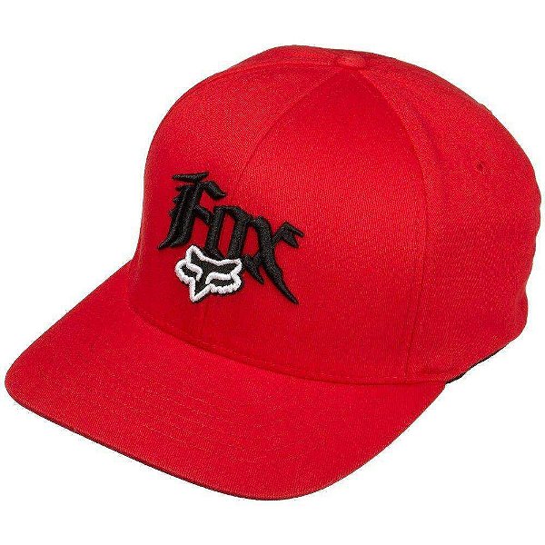 Boné Fox Next Century Flexfit Hat Vermelho Unissex