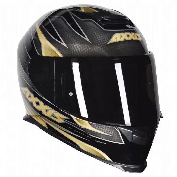 CAPACETE AXXIS EAGLE SPEED GLOSS PRETO / DOURADO