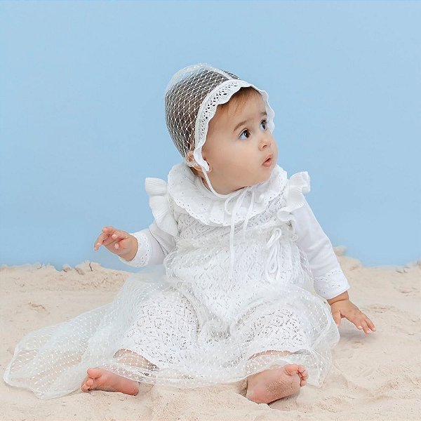 Conjunto Batizado Mandrião Baby - Mini Lady - Mega Baby Store - Comprar  Roupas de Bebê online