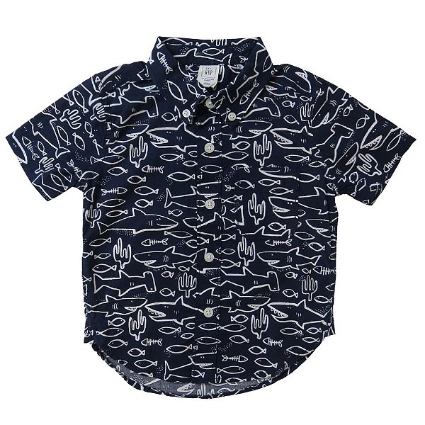 Camisa Azul Marinho Oceano - GAP