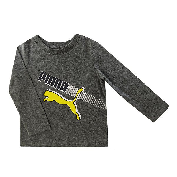 Camiseta Manga Longa Cinza - PUMA