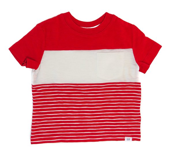 Camiseta Vermelha e Branca GAP