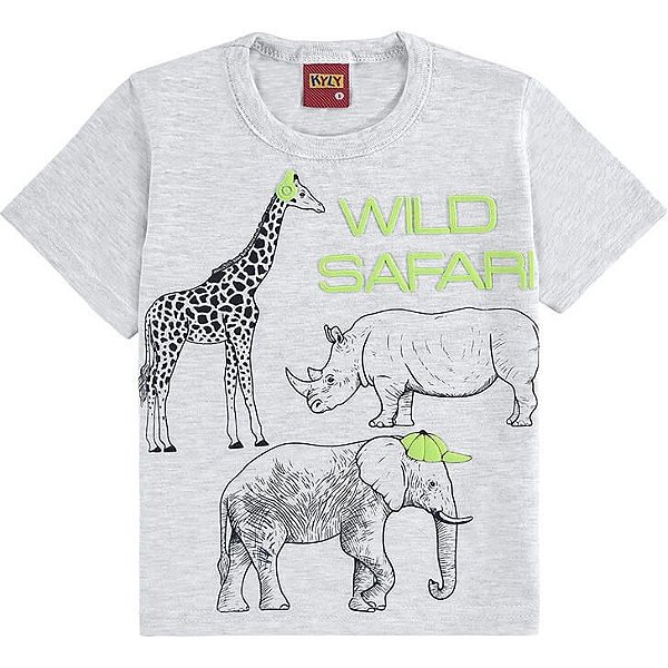 Camiseta Safari Selvagem Mescla White - Kyly