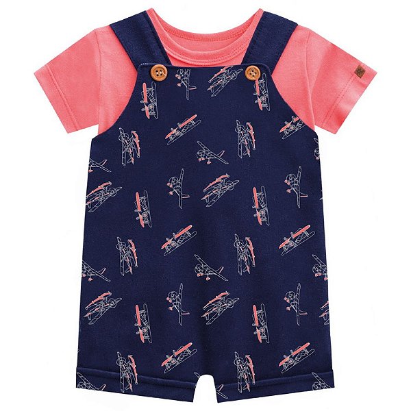 Conjunto Jardineira Aviador - Brandili