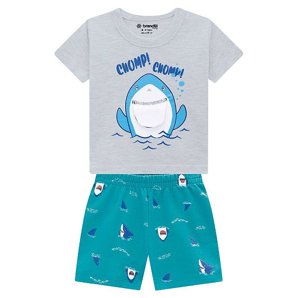 Conjunto Camiseta e Bermuda Tubarão - Brandili