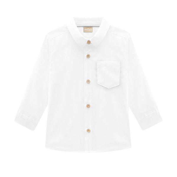 Camisa Branco Infantil Menino-Milon