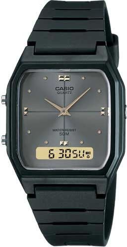 Relógio CASIO Masculino Vintage AW-48HE-8AVDF *Dual-Time