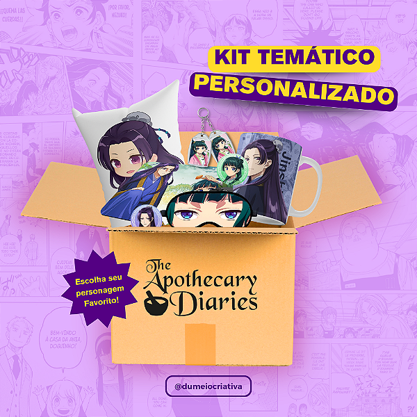 Kit Temático Personalizado - Anime Diários de uma Apotecária – Tamanhos P ao XG