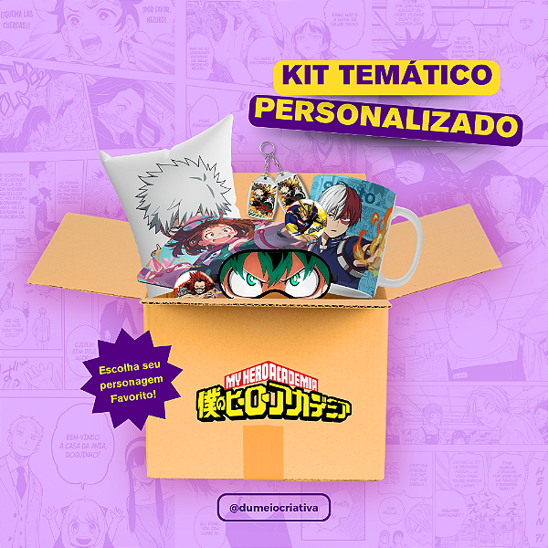 Kit Temático Personalizado - Anime Boku no Hero – Tamanhos P ao XG