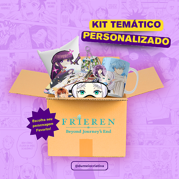 Kit Temático Personalizado - Anime Frieren – Tamanhos P ao XG